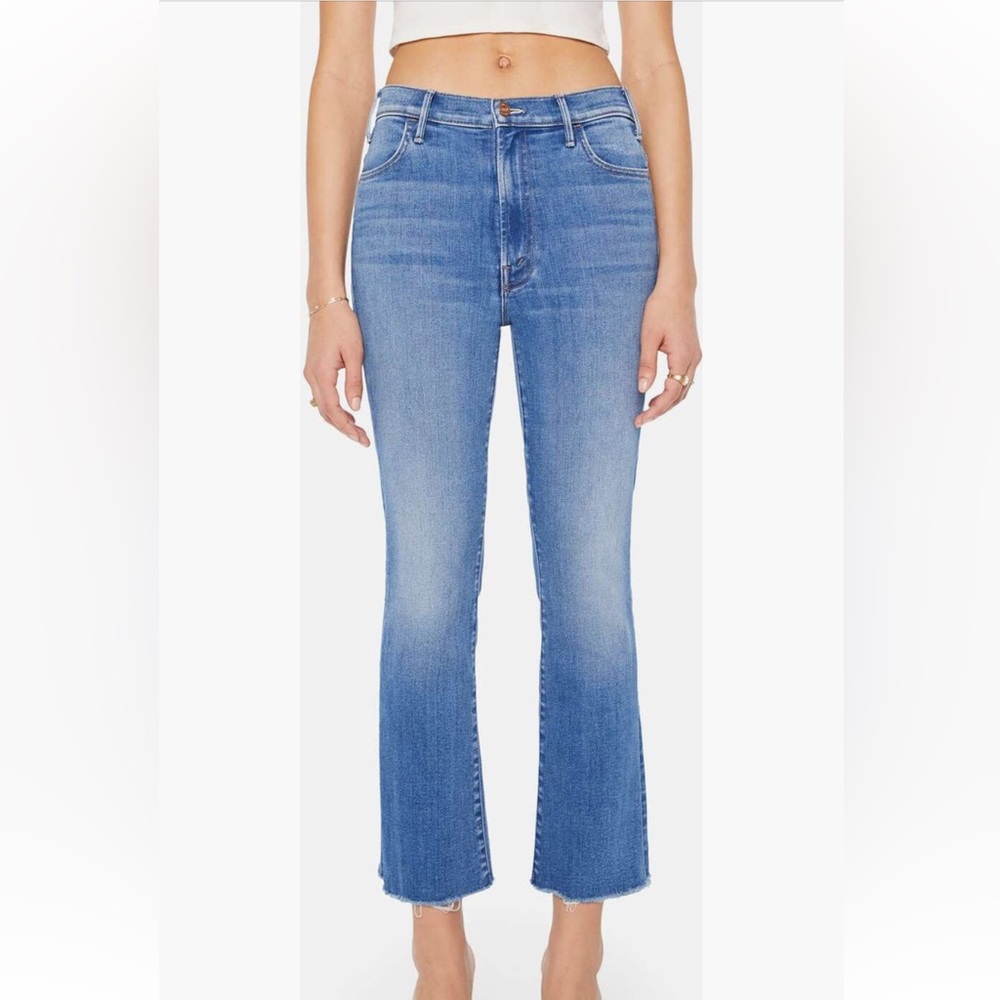 MOTHER The Hustler Fray Ankle Slim Bootcut Jeans size 26 NWT